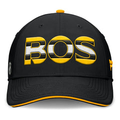 NHL Boston Bruins Fanatics Authentic Pro Rink Team Code Flex Hat - Black/Gold