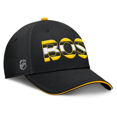 NHL Boston Bruins Fanatics Authentic Pro Rink Team Code Flex Hat - Black/Gold