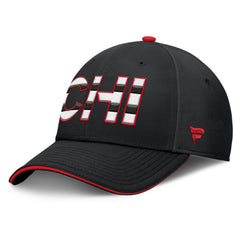 NHL Chicago Blackhawks Fanatics Authentic Pro Rink Team Code Flex Hat - Black/Red