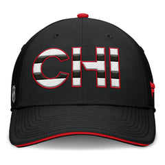 NHL Chicago Blackhawks Fanatics Authentic Pro Rink Team Code Flex Hat - Black/Red