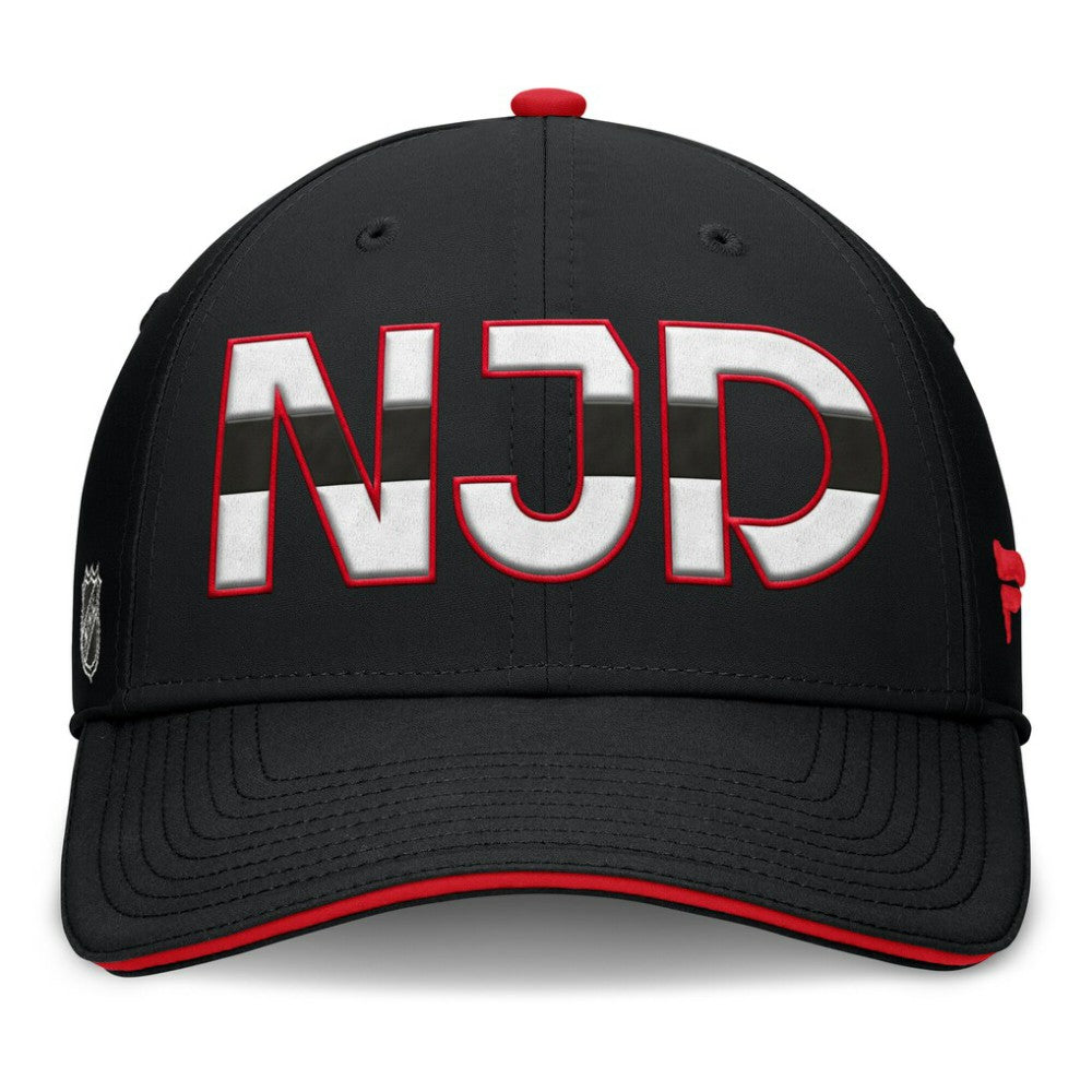 NHL New Jersey Devils Fanatics Authentic Pro Rink Team Code Flex Hat - Black/Red