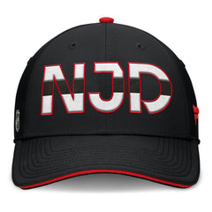 NHL New Jersey Devils Fanatics Authentic Pro Rink Team Code Flex Hat - Black/Red