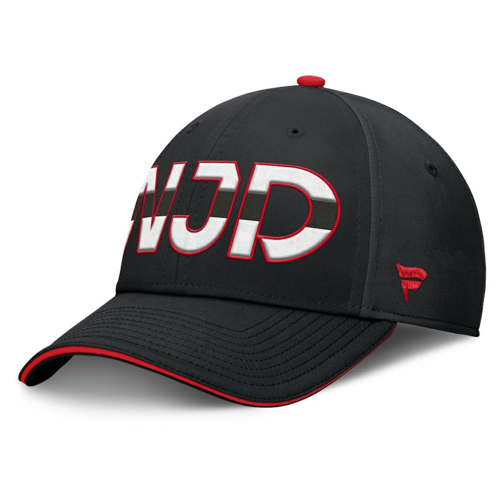 NHL New Jersey Devils Fanatics Authentic Pro Rink Team Code Flex Hat - Black/Red