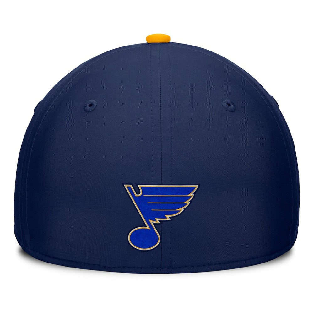 NHL St. Louis Blues Fanatics Authentic Pro Rink Team Code Flex Hat - Navy/Gold