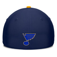 NHL St. Louis Blues Fanatics Authentic Pro Rink Team Code Flex Hat - Navy/Gold