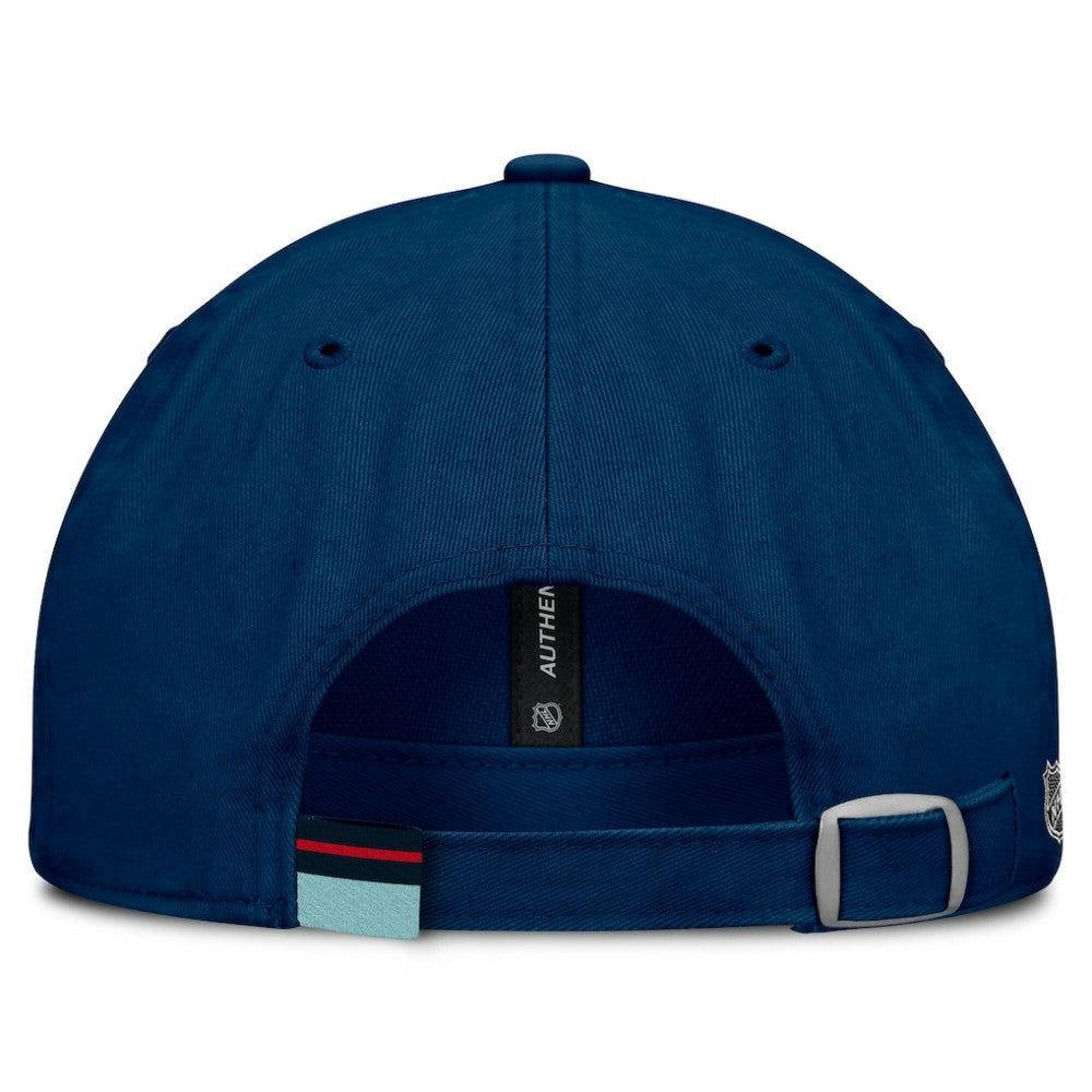 NHL Seattle Kraken Fanatics Women's Authentic Pro Rink Adjustable Hat - Deep Sea Blue