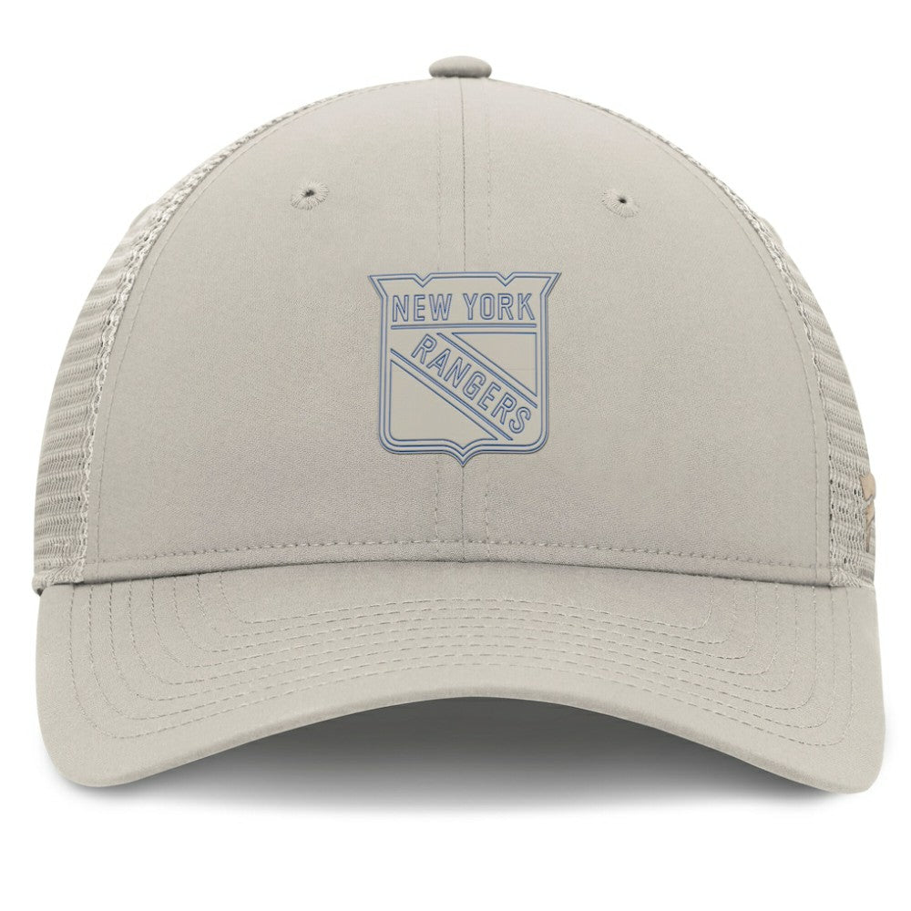 NHL New York Rangers Fanatics Women's Authentic Pro Road Trucker Adjustable Hat - Tan