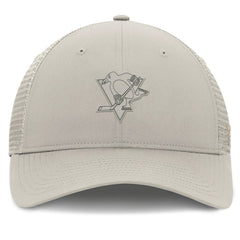 NHL Pittsburgh Penguins Fanatics Women's Authentic Pro Road Trucker Adjustable Hat - Tan