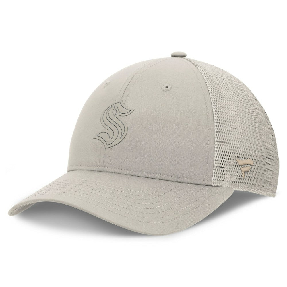 NHL Seattle Kraken Fanatics Women's Authentic Pro Road Trucker Adjustable Hat - Tan