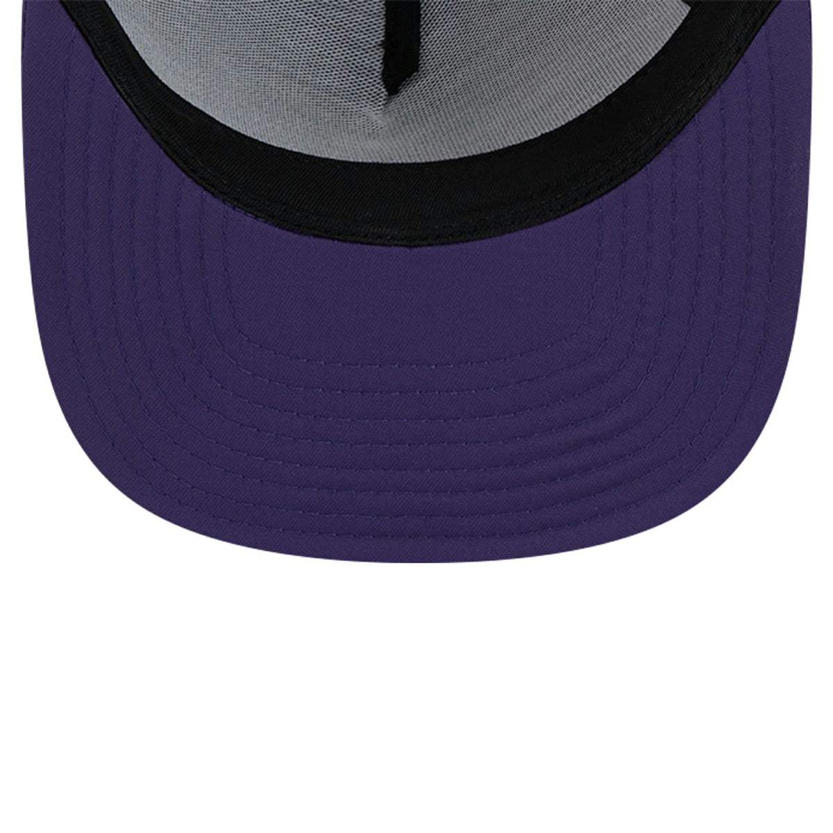 Phoenix Suns Puff Print Team Code A-Frame 9FIFTY Trucker Snapback Hat Purple