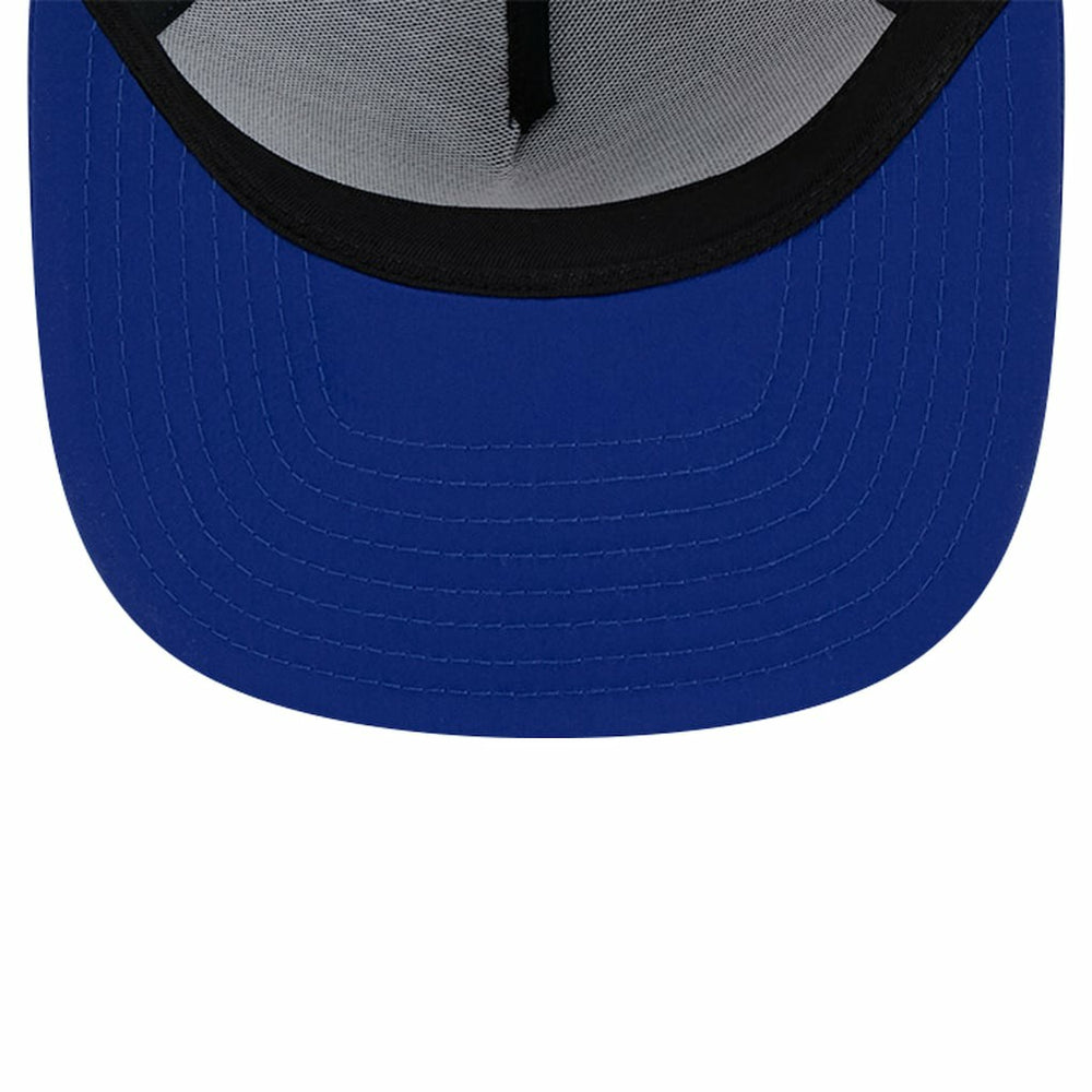 Golden State Warriors Puff Print Team Code A-Frame 9FIFTY Trucker Snapback Hat Royal