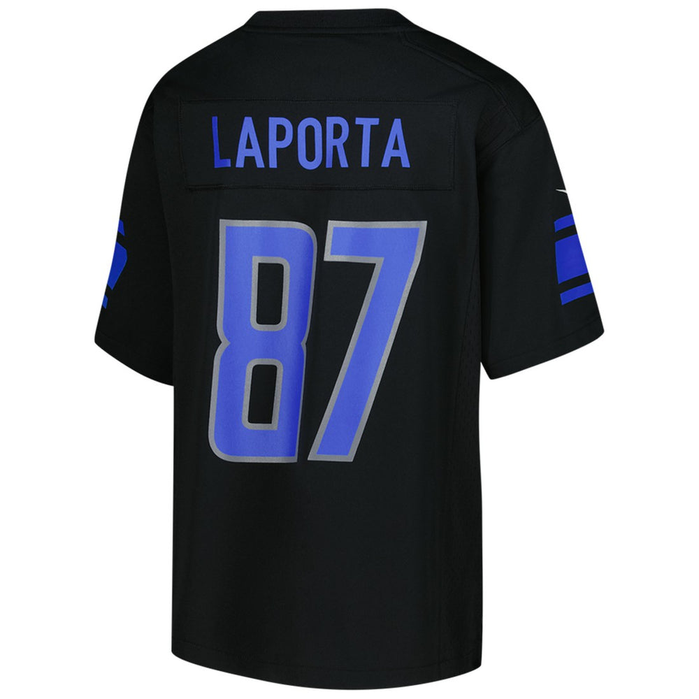 Sam LaPorta Detroit Lions Youth Game Jersey Black
