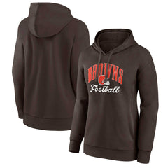 Cleveland Browns Women's Victory Script Pullover Hoodie Brown