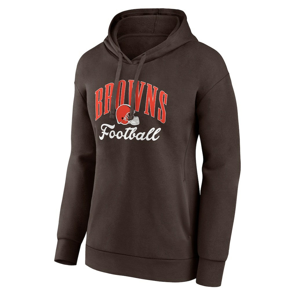 Cleveland Browns Women's Victory Script Pullover Hoodie Brown