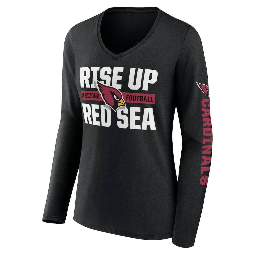 Arizona Cardinals Hometown Sweep Long Sleeve V-Neck T-Shirt Black