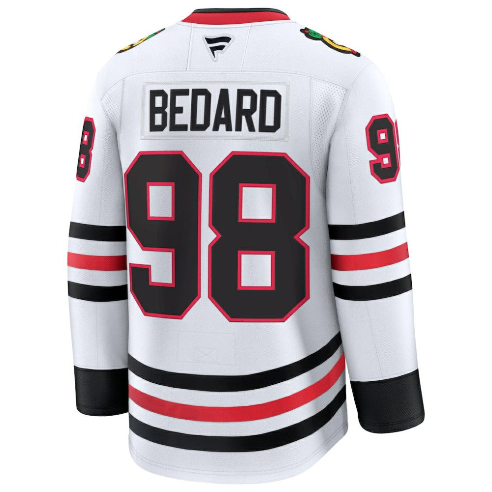NHL Connor Bedard Chicago Blackhawks Fanatics Away Premium Jersey - White