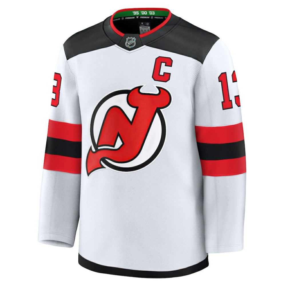 NHL Nico Hischier New Jersey Devils Fanatics Away Premium Jersey - White