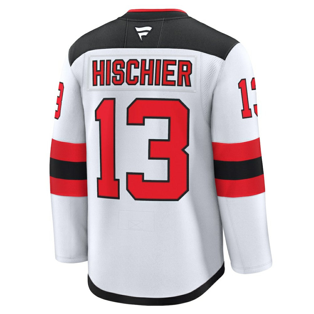 NHL Nico Hischier New Jersey Devils Fanatics Away Premium Jersey - White