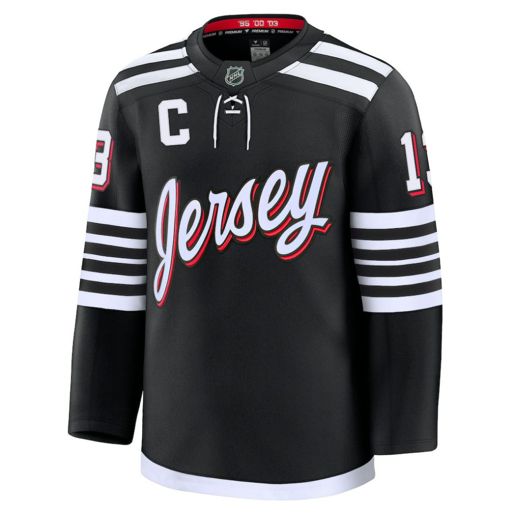NHL Nico Hischier New Jersey Devils Fanatics Alternate Premium Jersey - Black