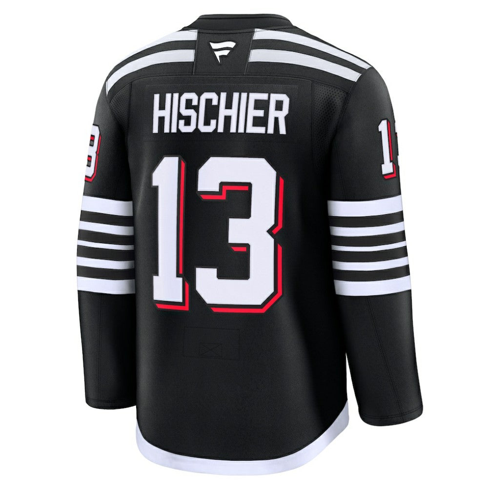 NHL Nico Hischier New Jersey Devils Fanatics Alternate Premium Jersey - Black
