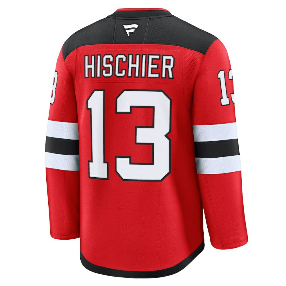 NHL Nico Hischier New Jersey Devils Fanatics Home Premium Jersey - Red