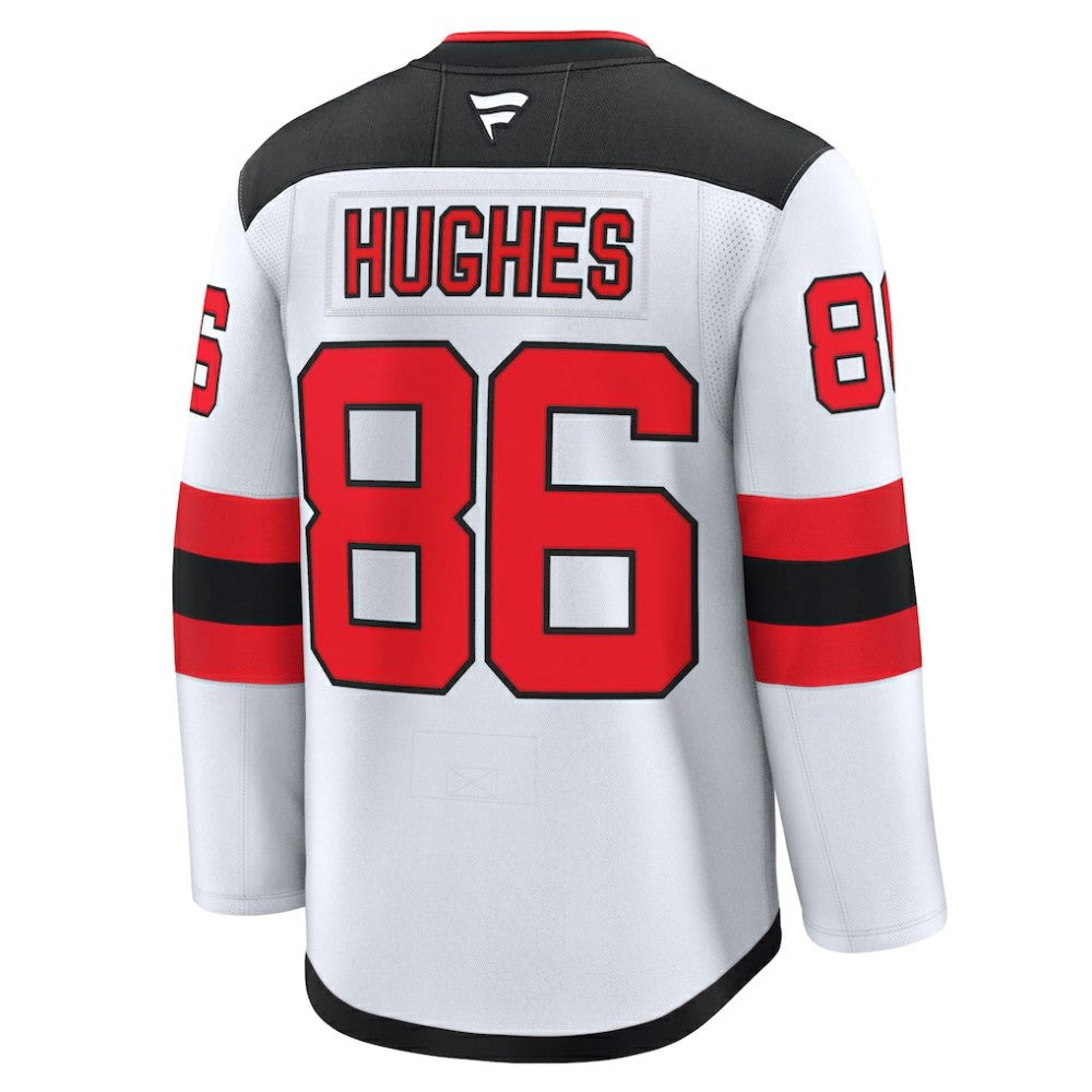 NHL Jack Hughes New Jersey Devils Fanatics Away Premium Jersey - White
