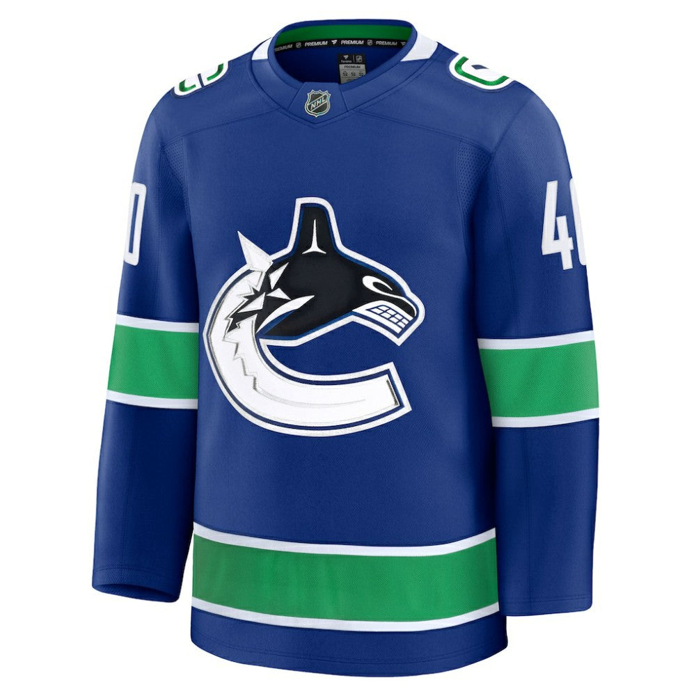 NHL Elias Pettersson Vancouver Canucks Fanatics Home Premium Jersey - Blue