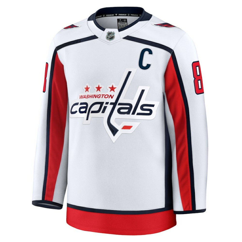 NHL Alexander Ovechkin Washington Capitals Fanatics Away Premium Jersey - White