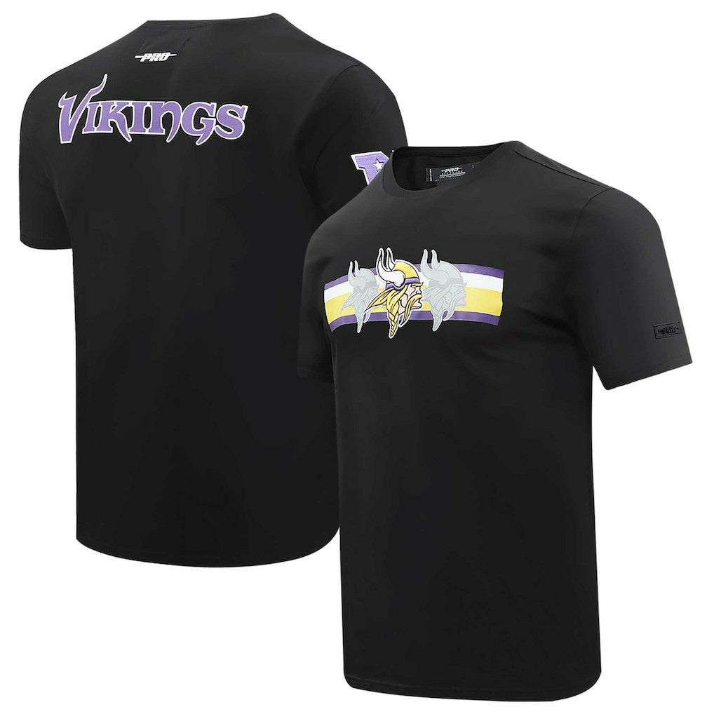 Minnesota Vikings Pro Standard Retro Striper T-Shirt Black