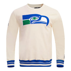 Seattle Seahawks Pro Standard Retro Classics Fleece Pullover Sweatshirt Cream