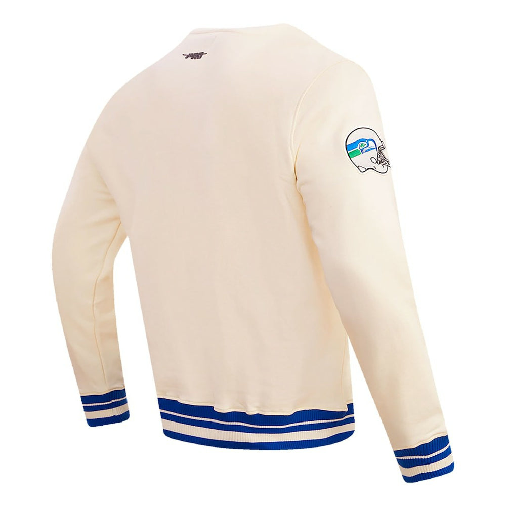 Seattle Seahawks Pro Standard Retro Classics Fleece Pullover Sweatshirt Cream