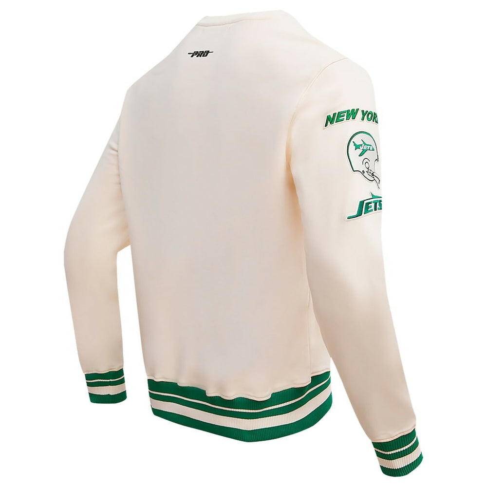 New York Jets Pro Standard Retro Classics Fleece Pullover Sweatshirt Cream