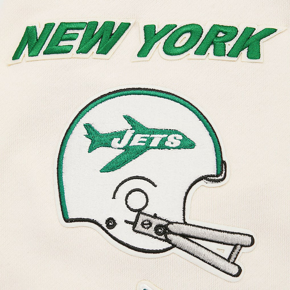 New York Jets Pro Standard Retro Classics Fleece Pullover Sweatshirt Cream