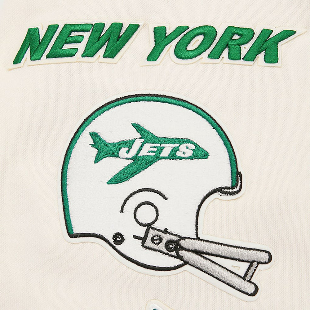 New York Jets Pro Standard Retro Classics Fleece Pullover Sweatshirt Cream