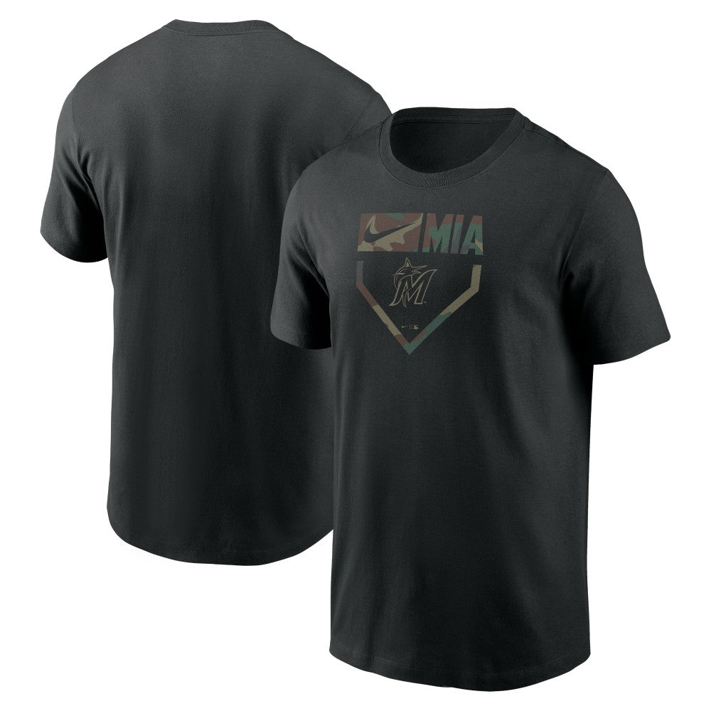 Miami Marlins Nike Camo T-Shirt - Black T-shirts
