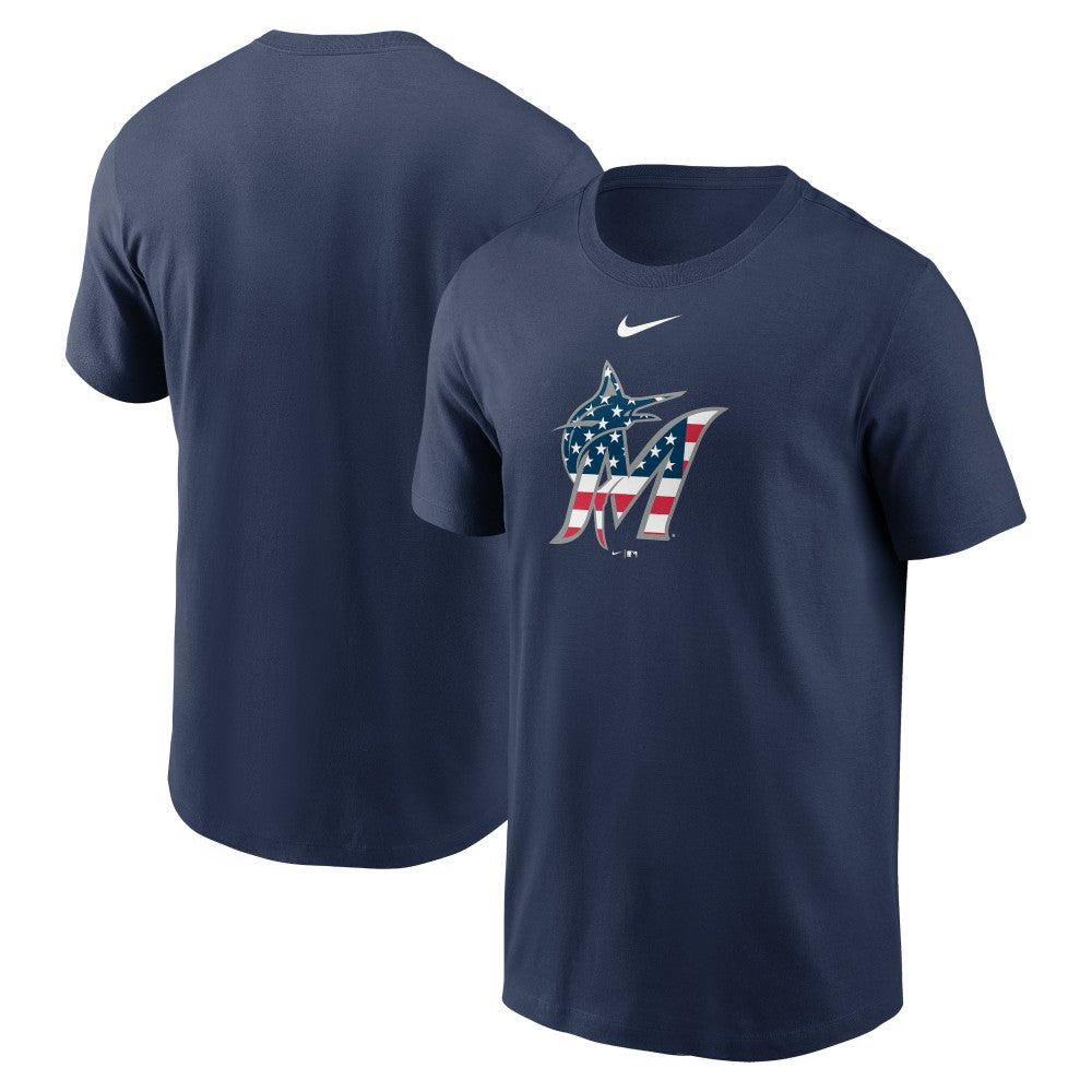 Miami Marlins Nike Americana T-Shirt - Navy T-shirts