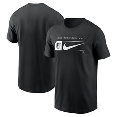 Baltimore Orioles Nike Fashion Graphic Swoosh T-Shirt - Black T-shirts