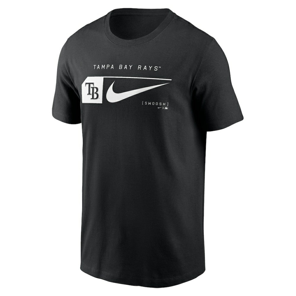 Tampa Bay Rays Nike Fashion Graphic Swoosh T-Shirt - Black T-shirts