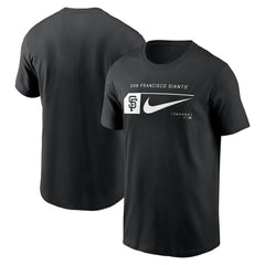 San Francisco Giants Nike Fashion Graphic Swoosh T-Shirt - Black T-shirts