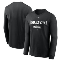 Seattle Mariners Nike Local Nickname Long Sleeve T-Shirt - Black T-shirts