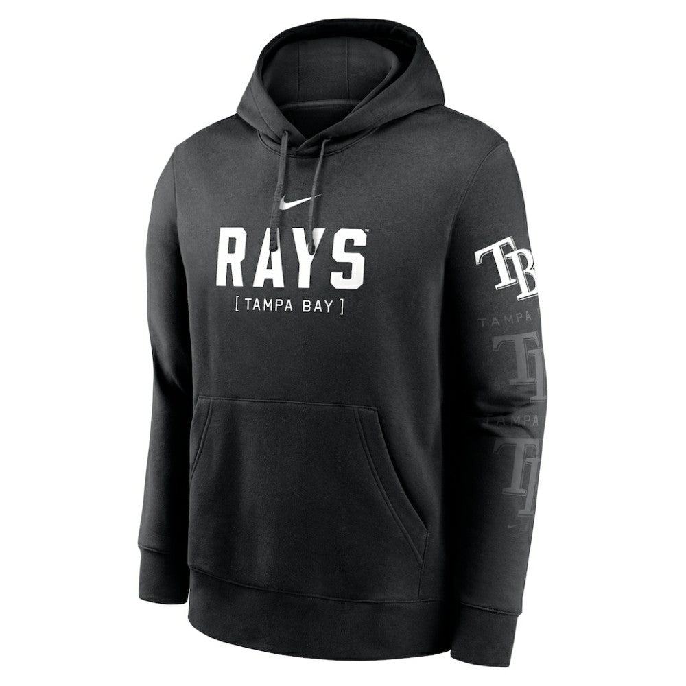 Tampa Bay Rays Nike Fashion Club Pullover Hoodie - Black Hoodies
