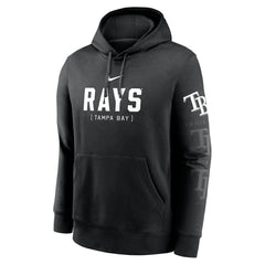 Tampa Bay Rays Nike Fashion Club Pullover Hoodie - Black Hoodies