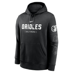 Baltimore Orioles Nike Fashion Club Pullover Hoodie - Black Hoodies