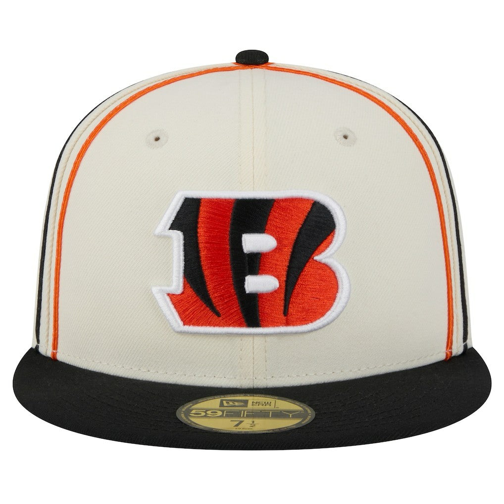 Cincinnati Bengals New Era Soutache 59FIFTY Fitted Hat Cream