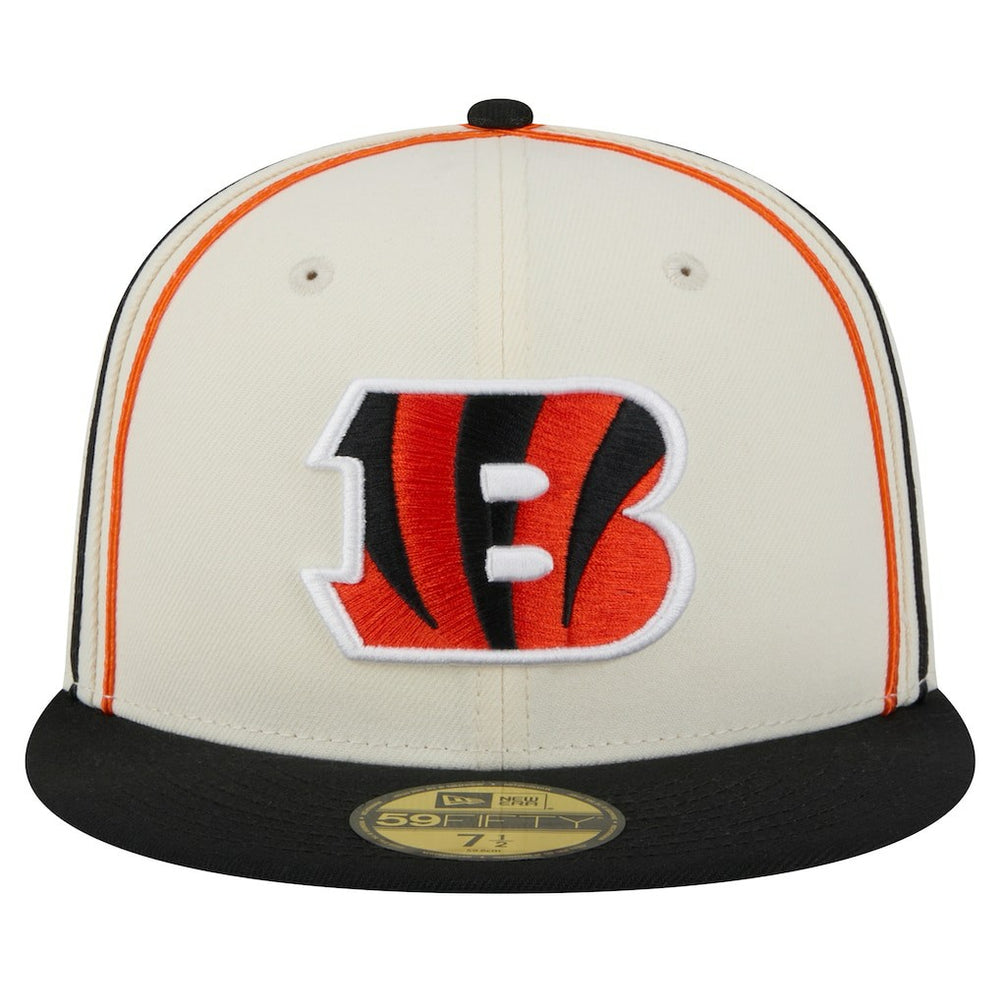 Cincinnati Bengals New Era Soutache 59FIFTY Fitted Hat Cream