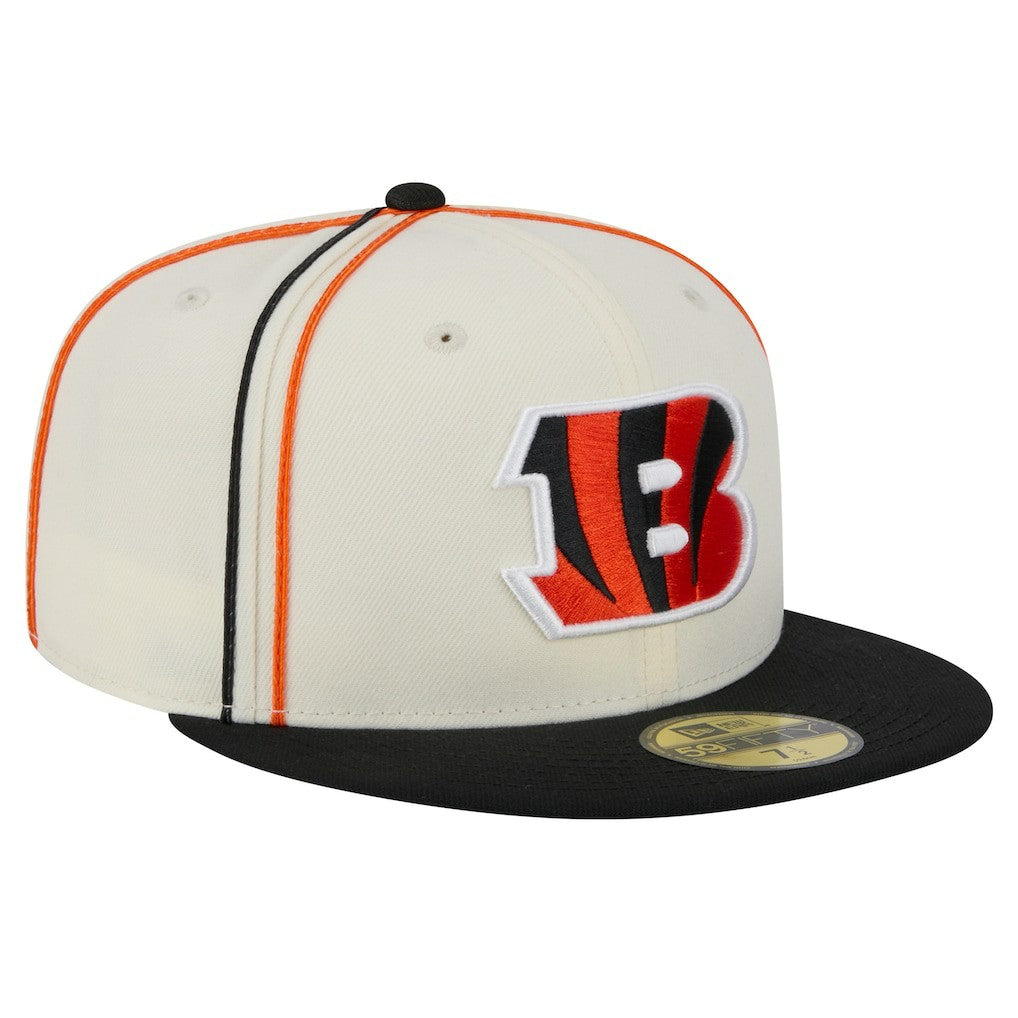 Cincinnati Bengals New Era Soutache 59FIFTY Fitted Hat Cream