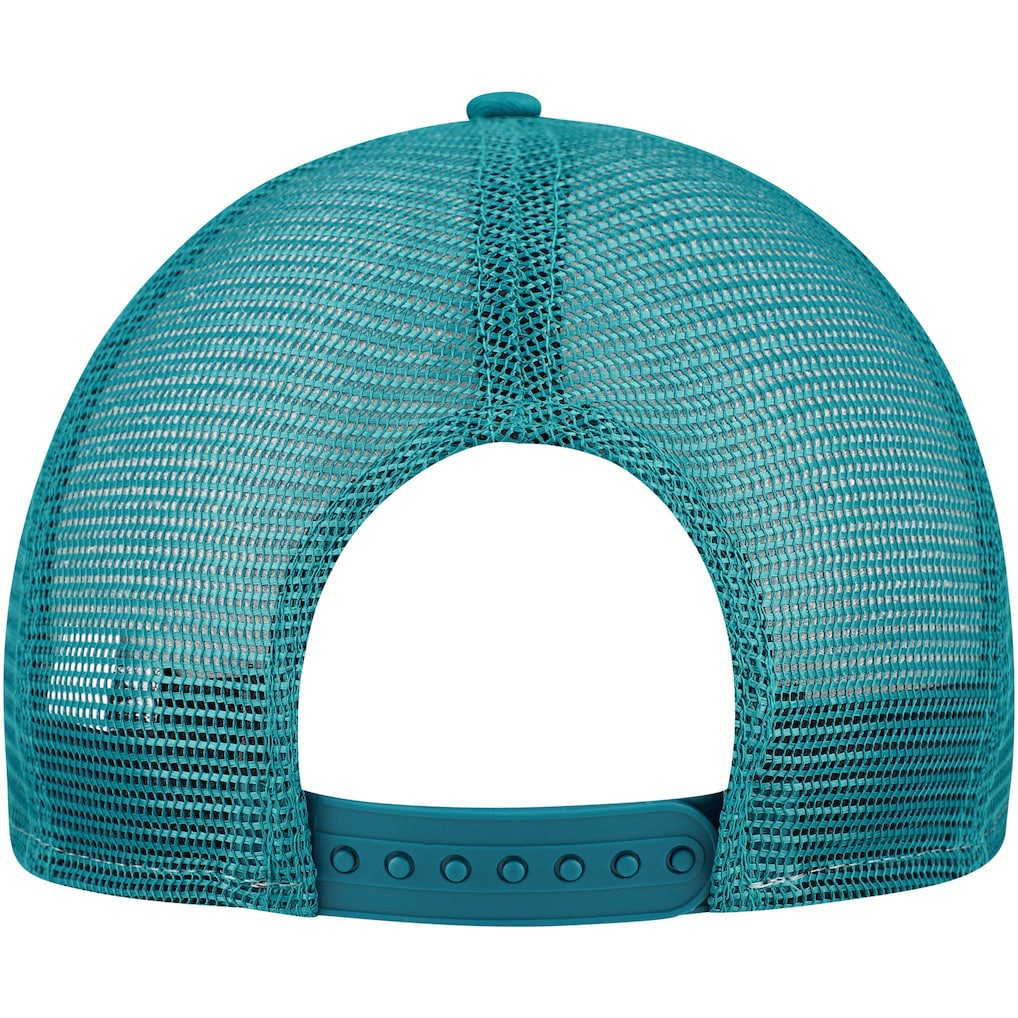 Jacksonville Jaguars New Era Half Stripe Trucker A-Frame 9FIFTY Snapback Hat Teal/Black