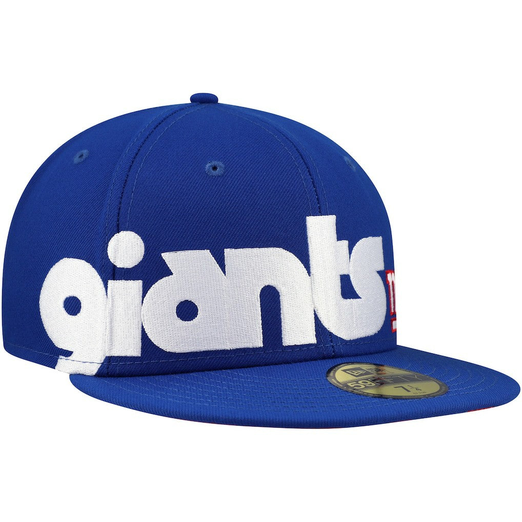 New York Giants New Era Checkered Undervisor 59FIFTY Fitted Hat Royal