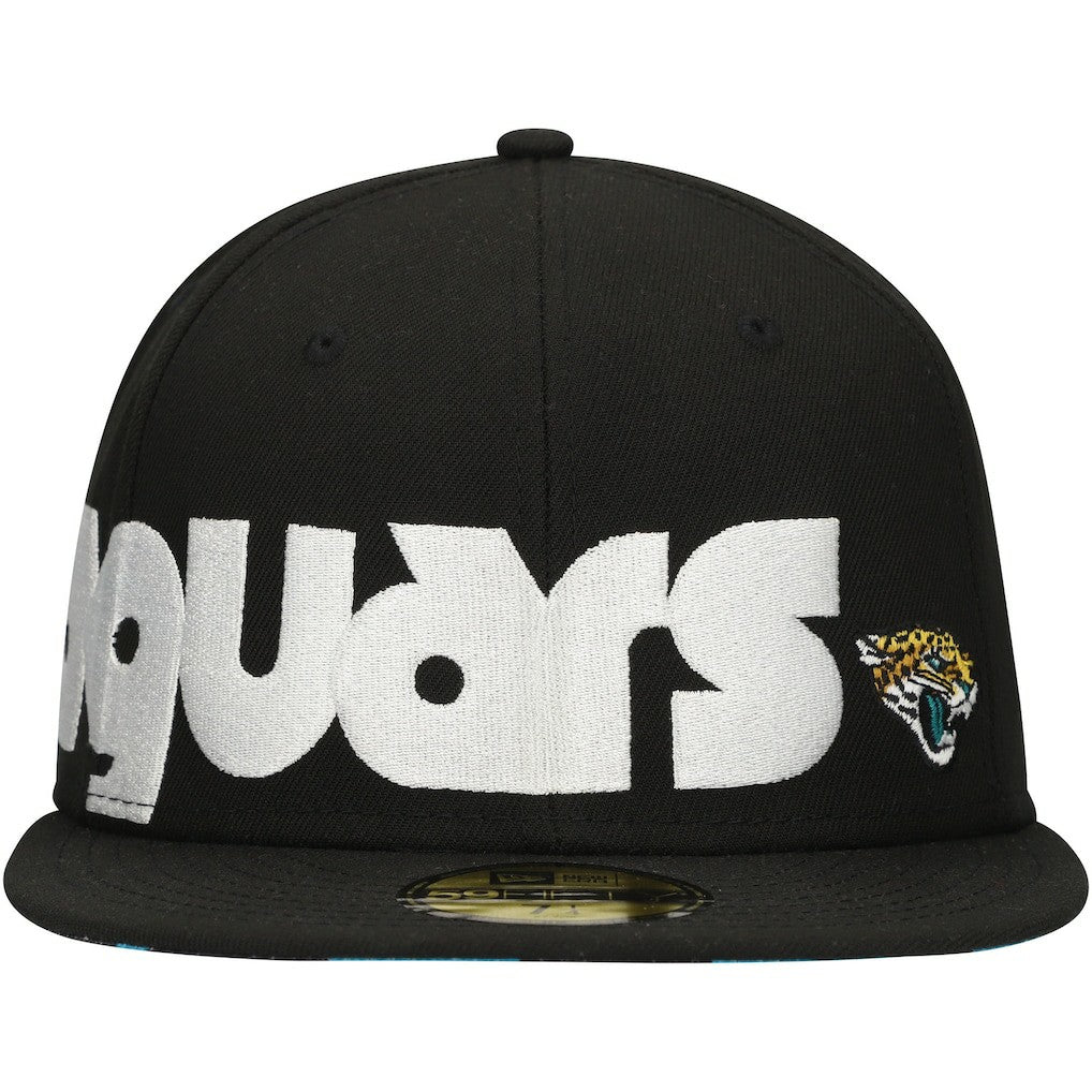 Jacksonville Jaguars New Era Checkered Undervisor 59FIFTY Fitted Hat Black