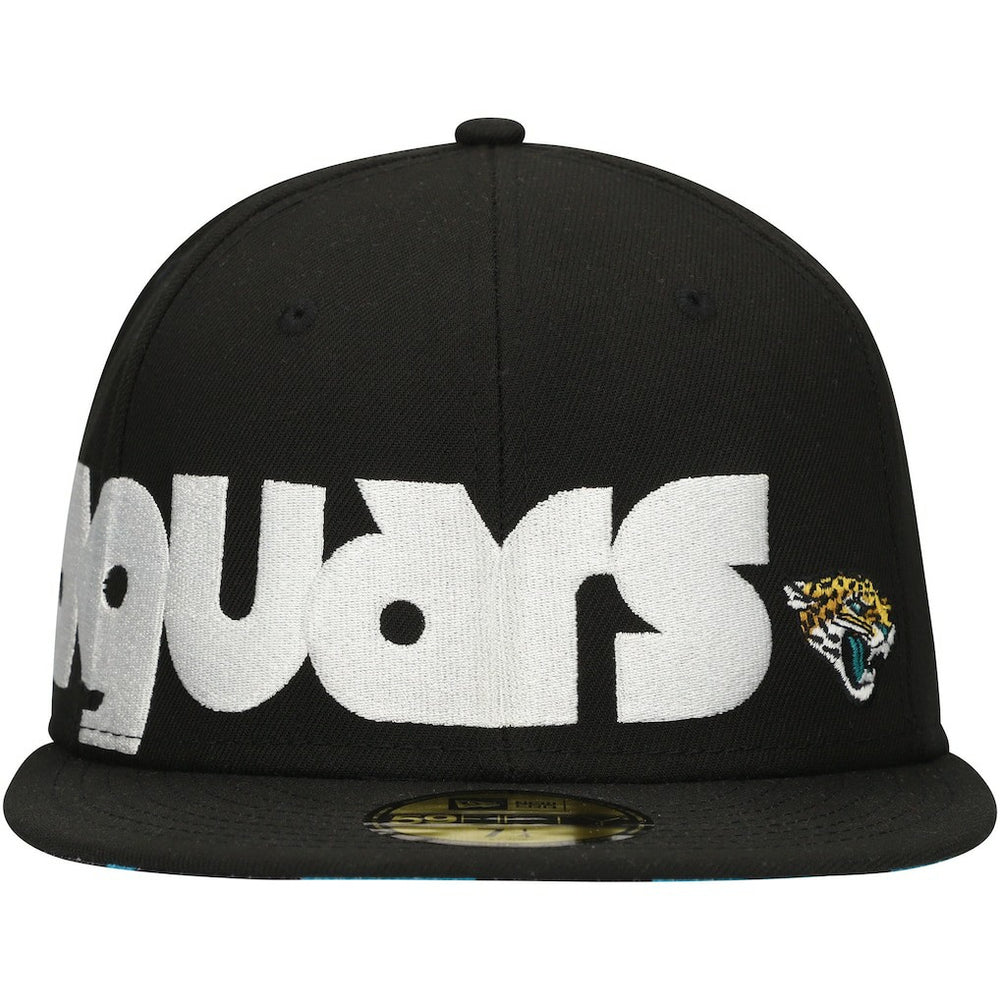 Jacksonville Jaguars New Era Checkered Undervisor 59FIFTY Fitted Hat Black